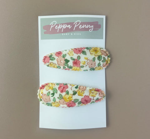 Linen Snap Clip Duo - Tamarra - Peppa Penny