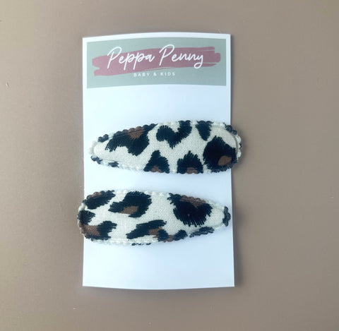 Linen Snap Clip Duo - Andi - Peppa Penny