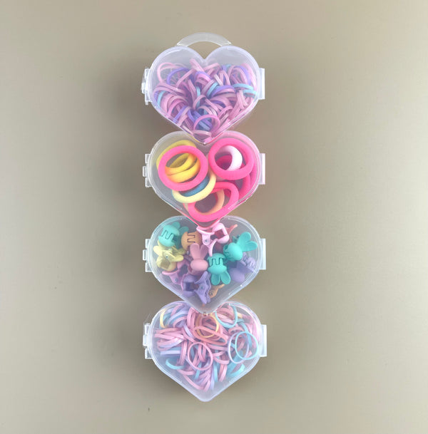 Mini Mix -Elastics + Seamless + Bunny Clips - Heart Box - Peppa Penny