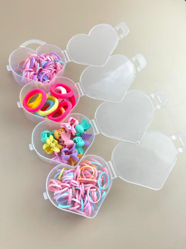 Mini Mix -Elastics + Seamless + Bunny Clips - Heart Box - Peppa Penny