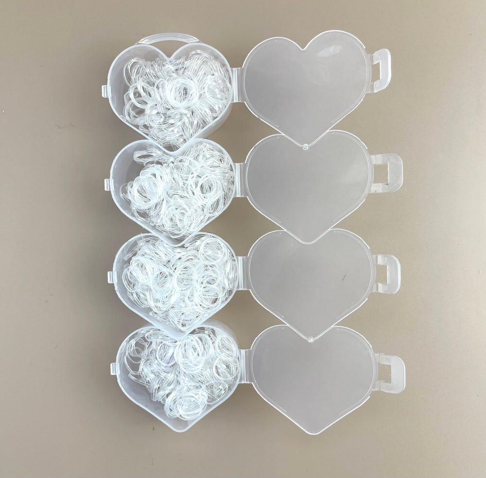Mini Elastics - Clear - Heart Box - Peppa Penny