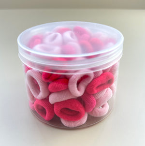 Small Seamless Hair Ties - Pink + Hot Pink - Peppa Penny