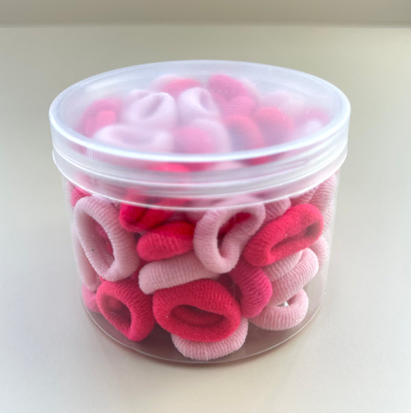 Small Seamless Hair Ties - Pink + Hot Pink - Peppa Penny