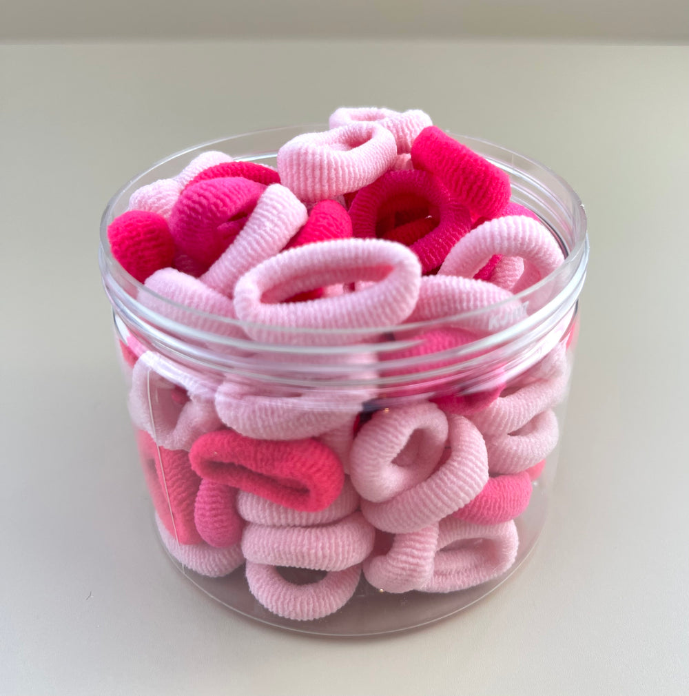 Small Seamless Hair Ties - Pink + Hot Pink - Peppa Penny