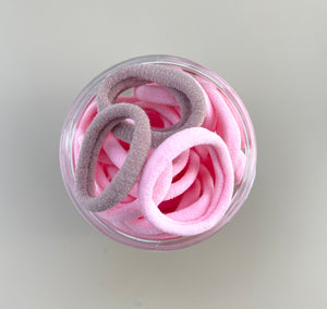 Seamless Hair Ties - Pink + Tan - Peppa Penny