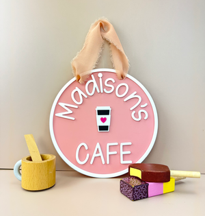 Personalised Kids Cafe Sign - Pink - Luma Light