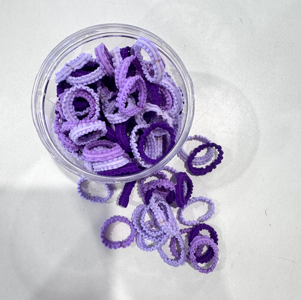 Small Seamless Ribbed Hair Ties - Purple Lilac - Peppa Penny