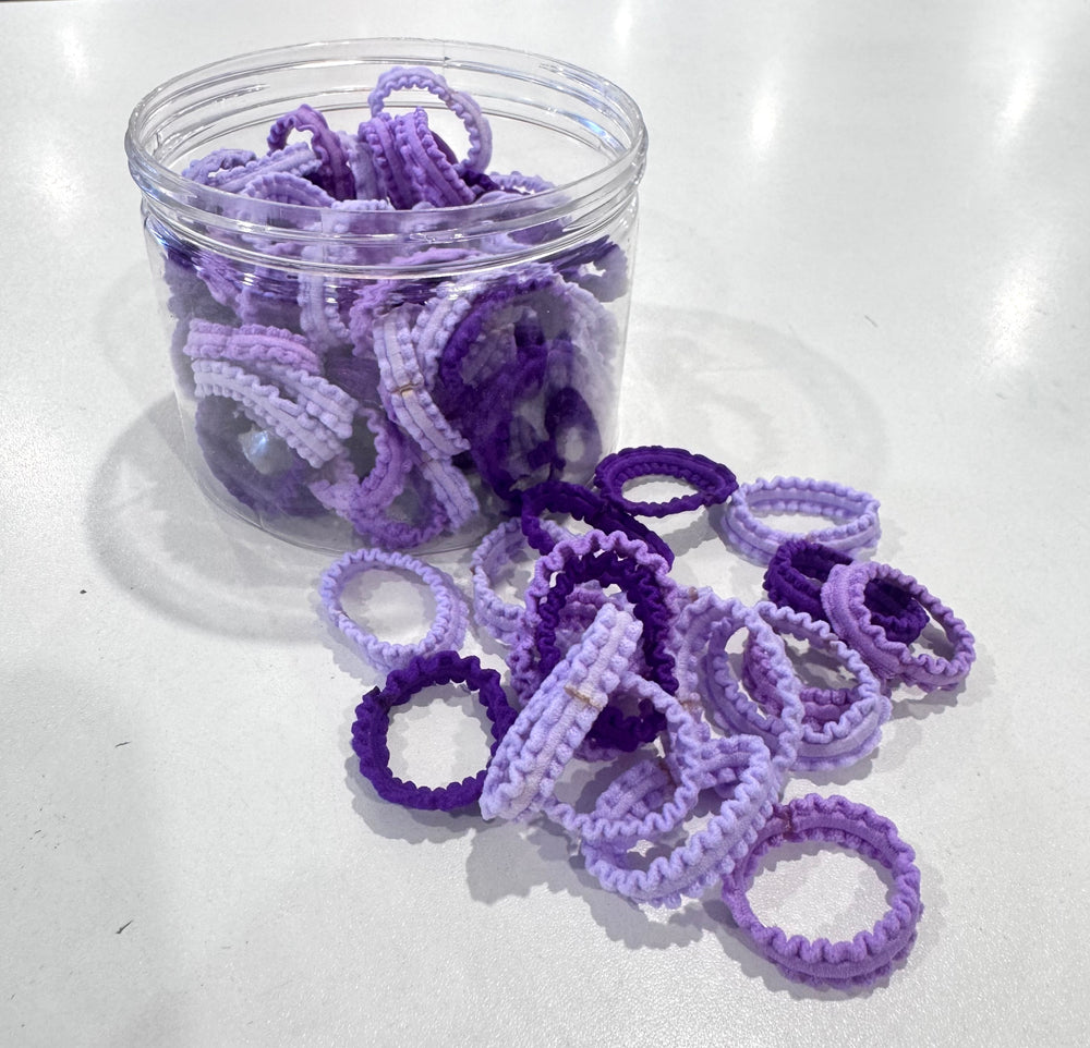 Small Seamless Ribbed Hair Ties - Purple Lilac - Peppa Penny