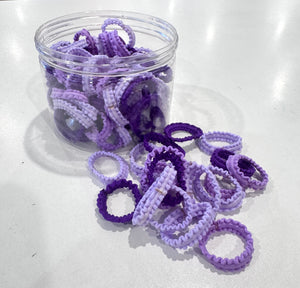 Small Seamless Ribbed Hair Ties - Purple Lilac - Peppa Penny