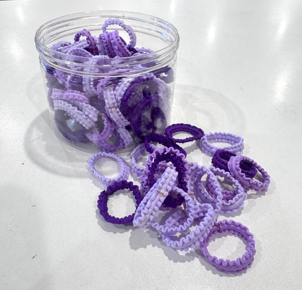 Small Seamless Ribbed Hair Ties - Purple Lilac - Peppa Penny