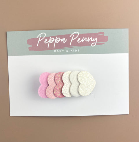 Layered Heart Clip - Minnie - Peppa Penny