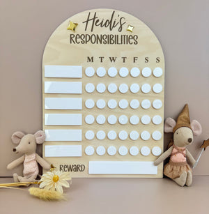 My Responsibilities - Custom Name - Reusable Chore Chart - Luma Light