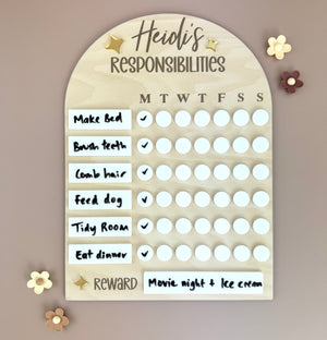 My Responsibilities - Custom Name - Reusable Chore Chart - Luma Light