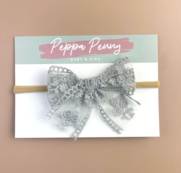 Lace Bow Headband - Alice - Peppa Penny DISCOUNTED