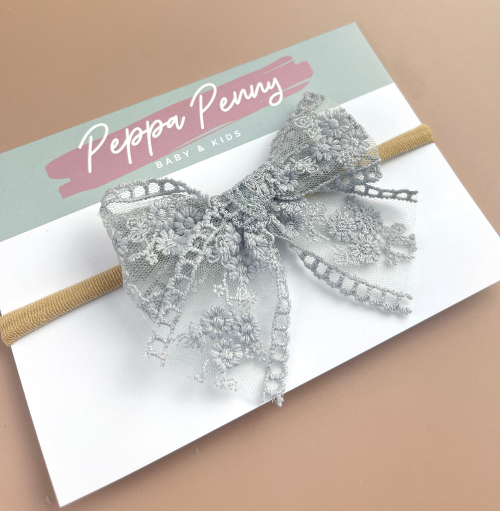Lace Bow Headband - Alice - Peppa Penny DISCOUNTED