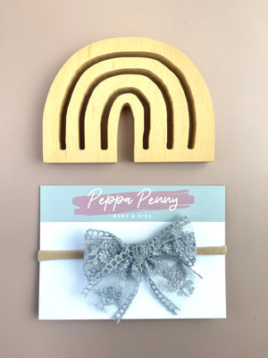Lace Bow Headband - Alice - Peppa Penny DISCOUNTED