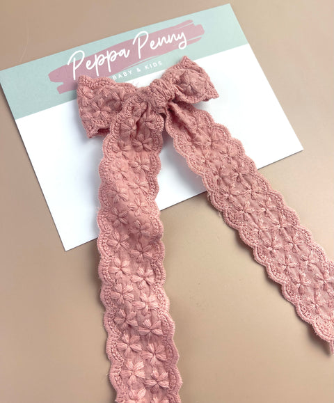 Long Bow Clip - Pink Ally - Peppa Penny