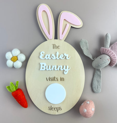 The Easter Bunny Visits In - Countdown Sign - Luma Light