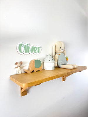 Custom Name Sign Simple | Two Layered acrylic name plaque - Sage & White - Luma Light