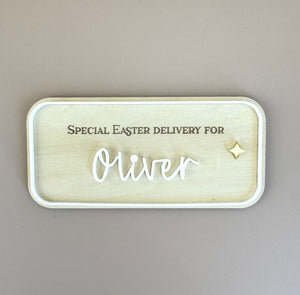 Custom Easter Crate Plaque- Simple - Luma Light