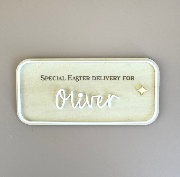 Custom Easter Crate Plaque- Simple - Luma Light