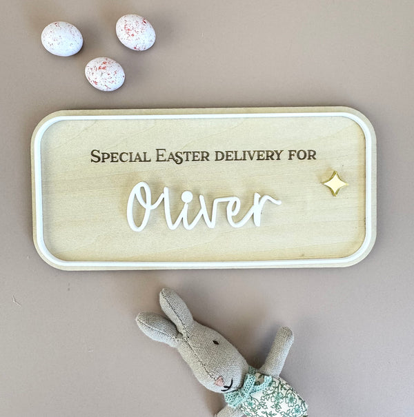 Custom Easter Crate Plaque- Simple - Luma Light