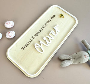 Custom Easter Crate Plaque- Simple - Luma Light