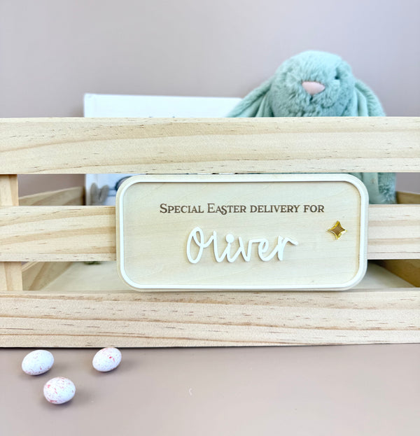Custom Easter Crate Plaque- Simple - Luma Light