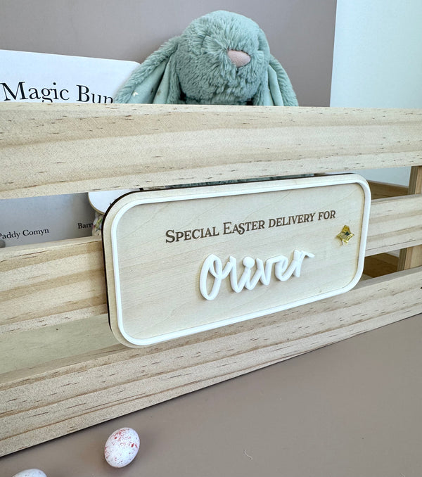 Custom Easter Crate Plaque- Simple - Luma Light