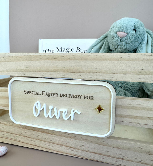 Custom Easter Crate Plaque- Simple - Luma Light