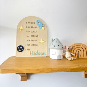 Custom Space Affirmation Sign - Luma Light