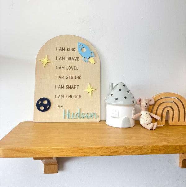 Custom Space Affirmation Sign - Luma Light