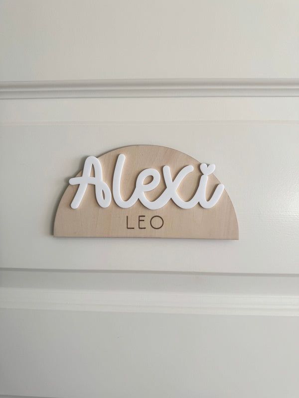 Arch Custom Name Door Sign - Luma Light