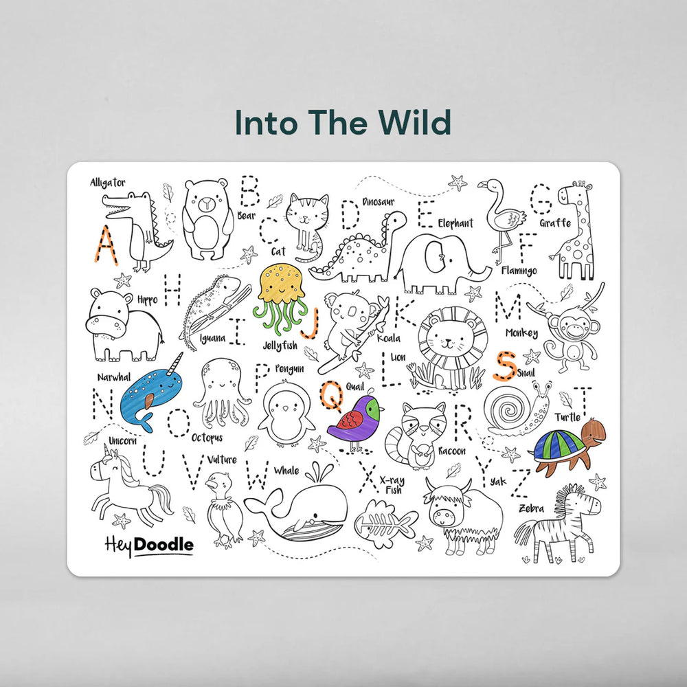 Into the Wild Classic Colouring & Doodle Mat - Hey Doodle