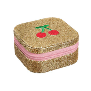 Cherry Dreams Glitter Square Jewellery Box - Rockahula Kids