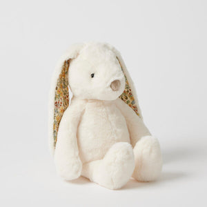 Floral White Bunny Medium - Jiggle & Giggle