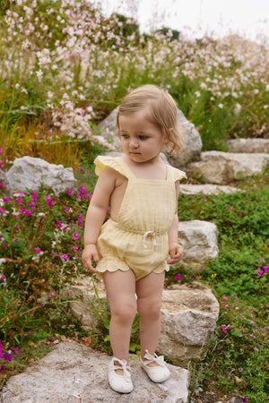Organic Cotton Muslin Luciana Playsuit - Sunshine - Jamie Kay