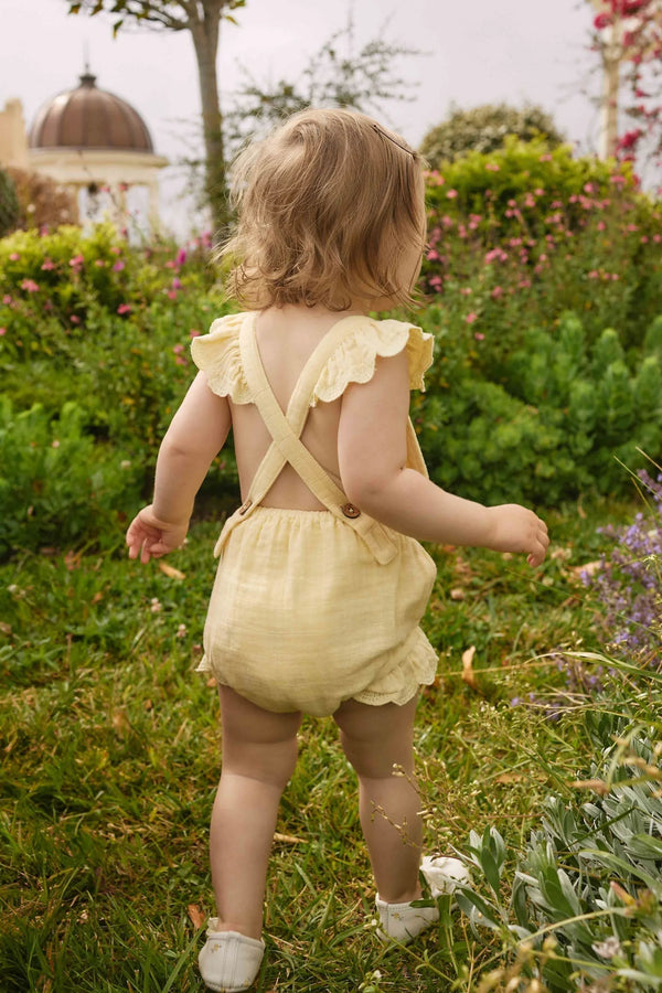 Organic Cotton Muslin Luciana Playsuit - Sunshine - Jamie Kay