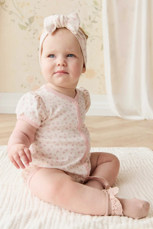 Organic Cotton Antoinette Playsuit - Victoria Blush - Jamie Kay