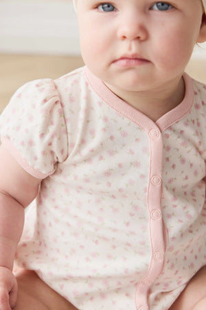 Organic Cotton Antoinette Playsuit - Victoria Blush - Jamie Kay