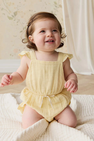 Organic Cotton Muslin Luciana Playsuit - Sunshine - Jamie Kay