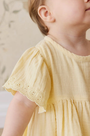Organic Cotton Muslin Phillipa Dress - Sunshine - Jamie Kay