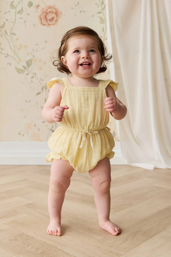 Organic Cotton Muslin Luciana Playsuit - Sunshine - Jamie Kay