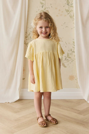 Organic Cotton Muslin Phillipa Dress - Sunshine - Jamie Kay