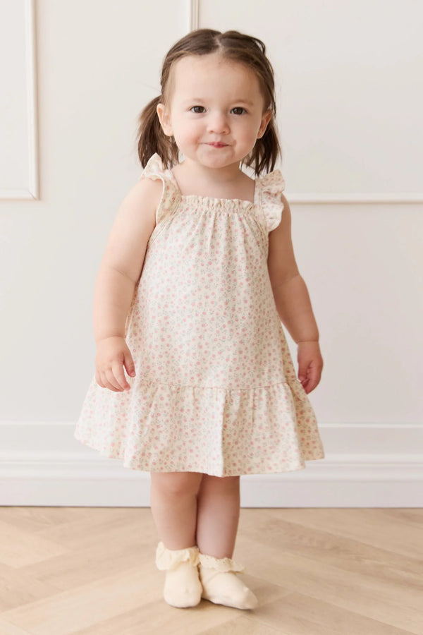 Organic Cotton Nelly Dress - Posy Garden Pink - Jamie Kay