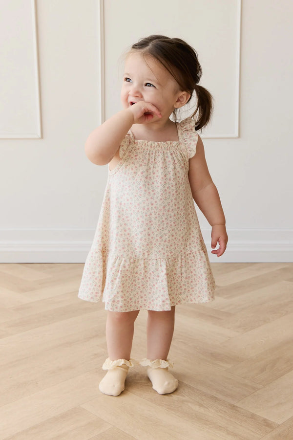Organic Cotton Nelly Dress - Posy Garden Pink - Jamie Kay