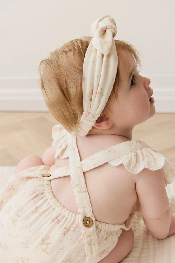 Organic Cotton Muslin Luciana Playsuit - Emelia Pink - Jamie Kay