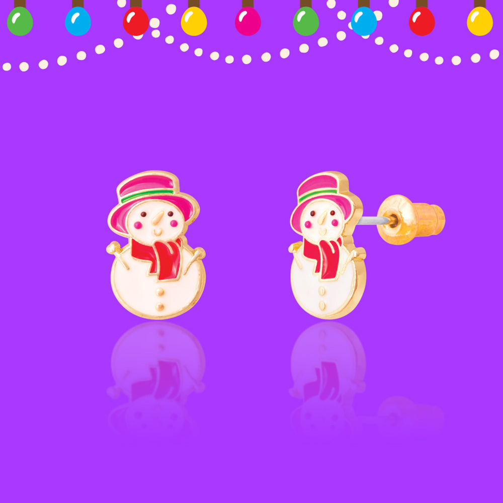 Snowman Wonderland Stud Earrings - Girl Nation