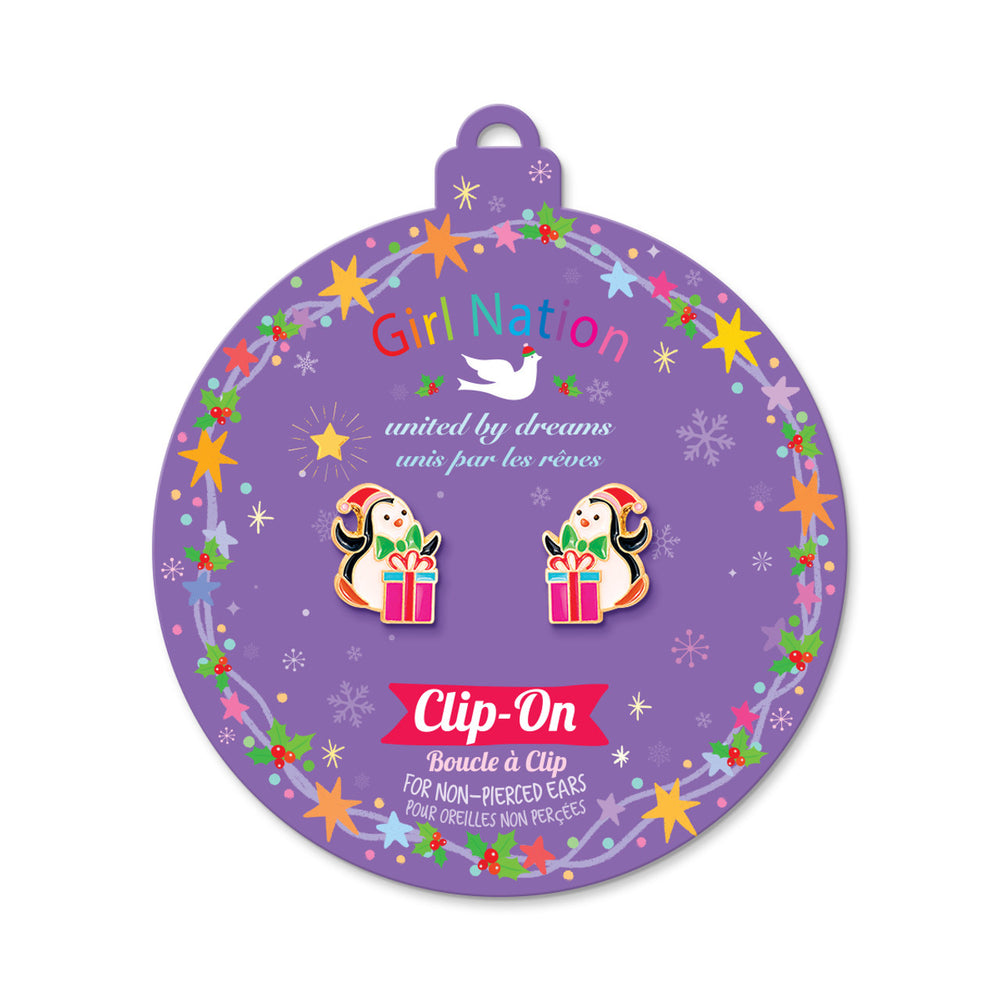 Clip On Earrings - Penguin Surprise -Girl Nation