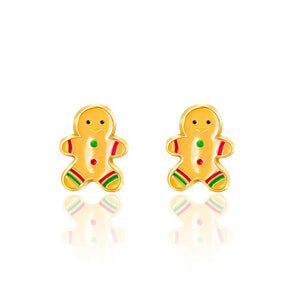 Gingerbread Man Cutie Stud Earrings - Girl Nation